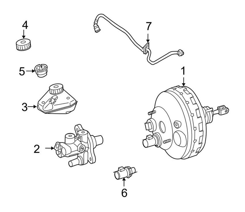 Mercedes Brake Vacuum Hose 2214301429